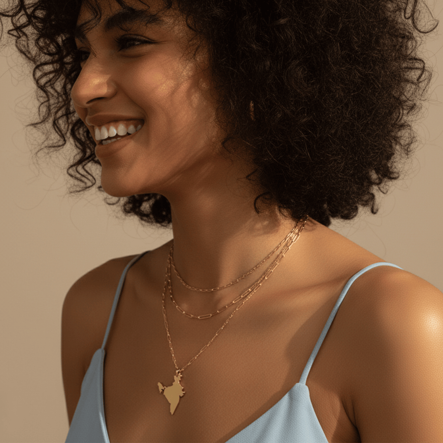 Customer wearing jewelry