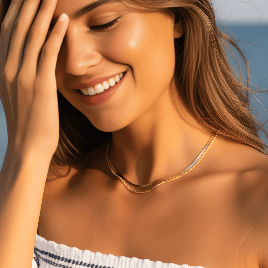 Customer wearing jewelry