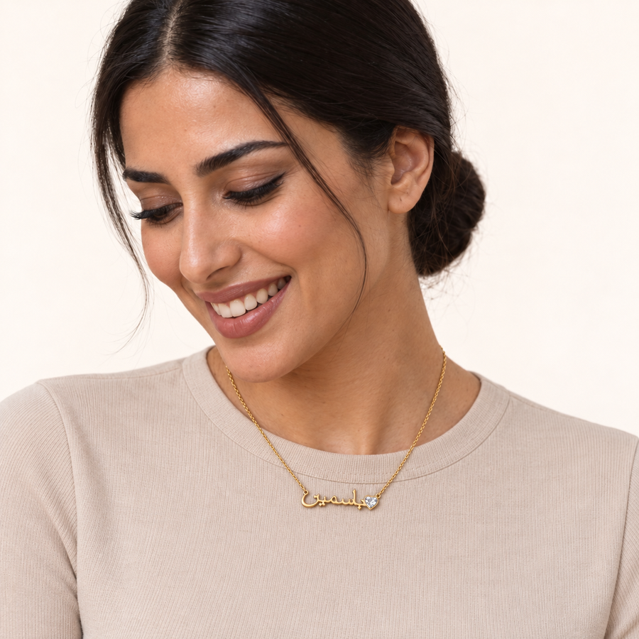 Customer wearing jewelry