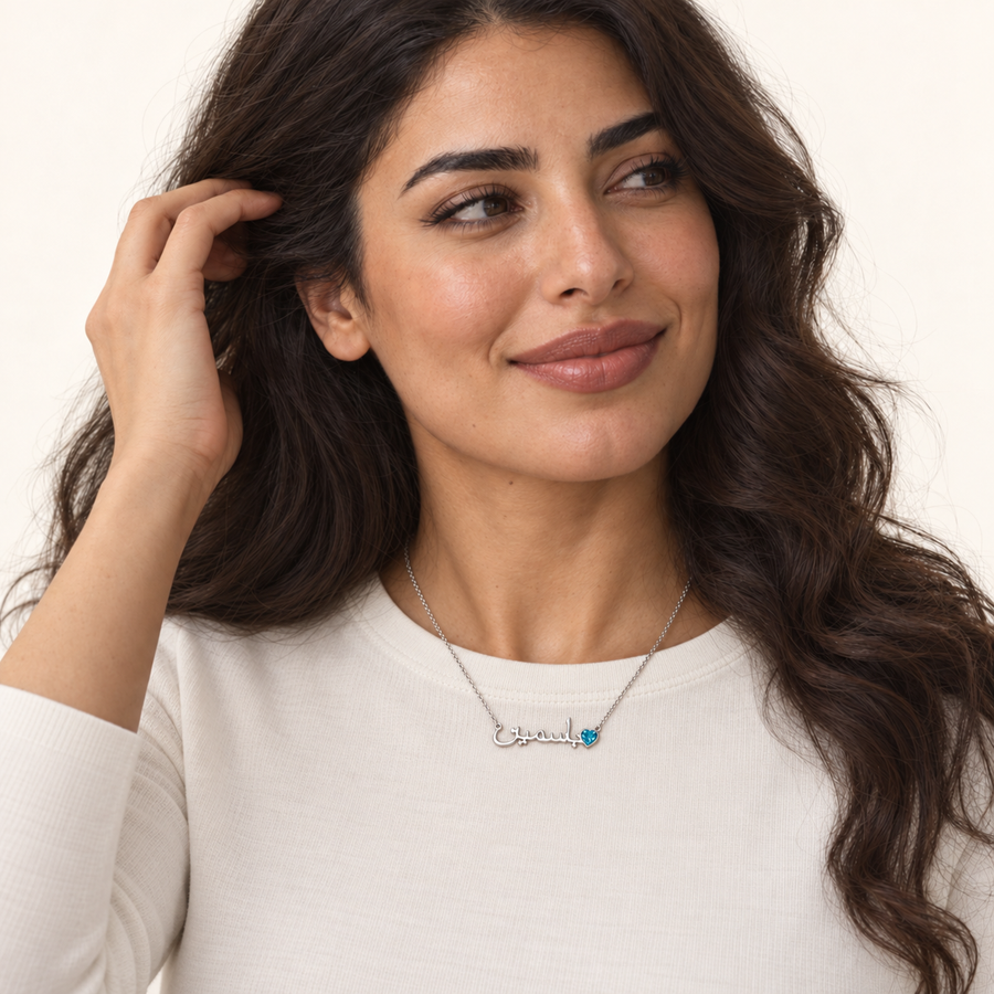 Customer wearing jewelry